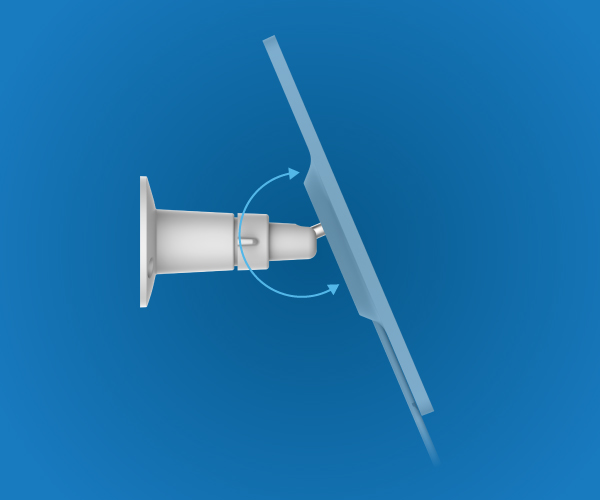 Adjustable bracket lets you follow the sun