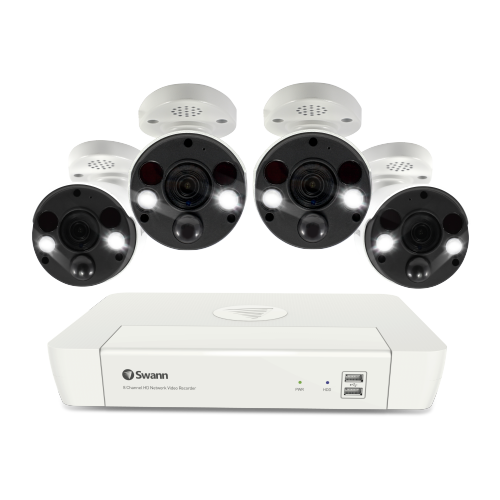 4 Camera 8 Channel 4K Ultra HD White NVR Security System - SWNVK-88680W4FB