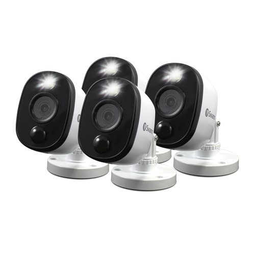 1080p Bullet Analogue CCTV camera w PIR Motion Sensor & Sensor Warning Light - 4 Pack - SRPRO-1080MSFBWB4