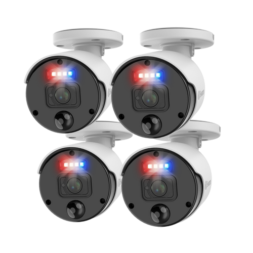 Add-on 4K Master-Series Professional NVR Camera with Controllable Lights - 4 Pack | SRNHD-875ERWB4