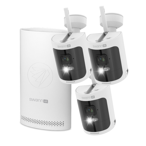 AllSecure4K Wireless Security Kit with 3 x Wire-Free Cameras & NVR Tower | SWNVK-AS4K800SD3